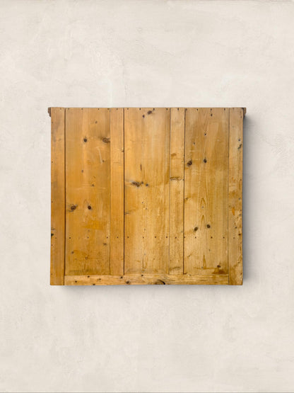 English Pine Glazed Hanging Kitchen Cupboard with Cup Hooks