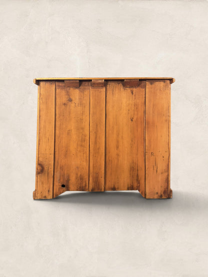 Victorian Pine Chest of Drawers - Brass Bat Wing Handles