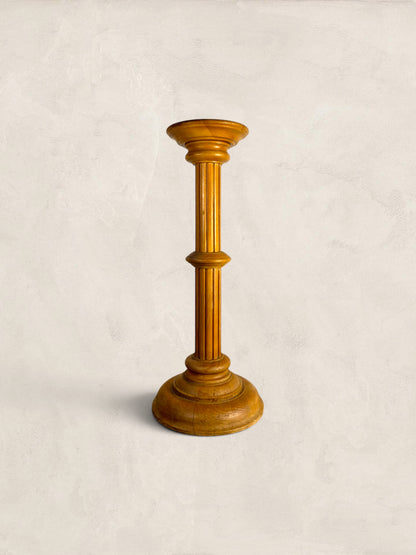 Vintage British Pine Torchère Plant Stand - circa 1970s
