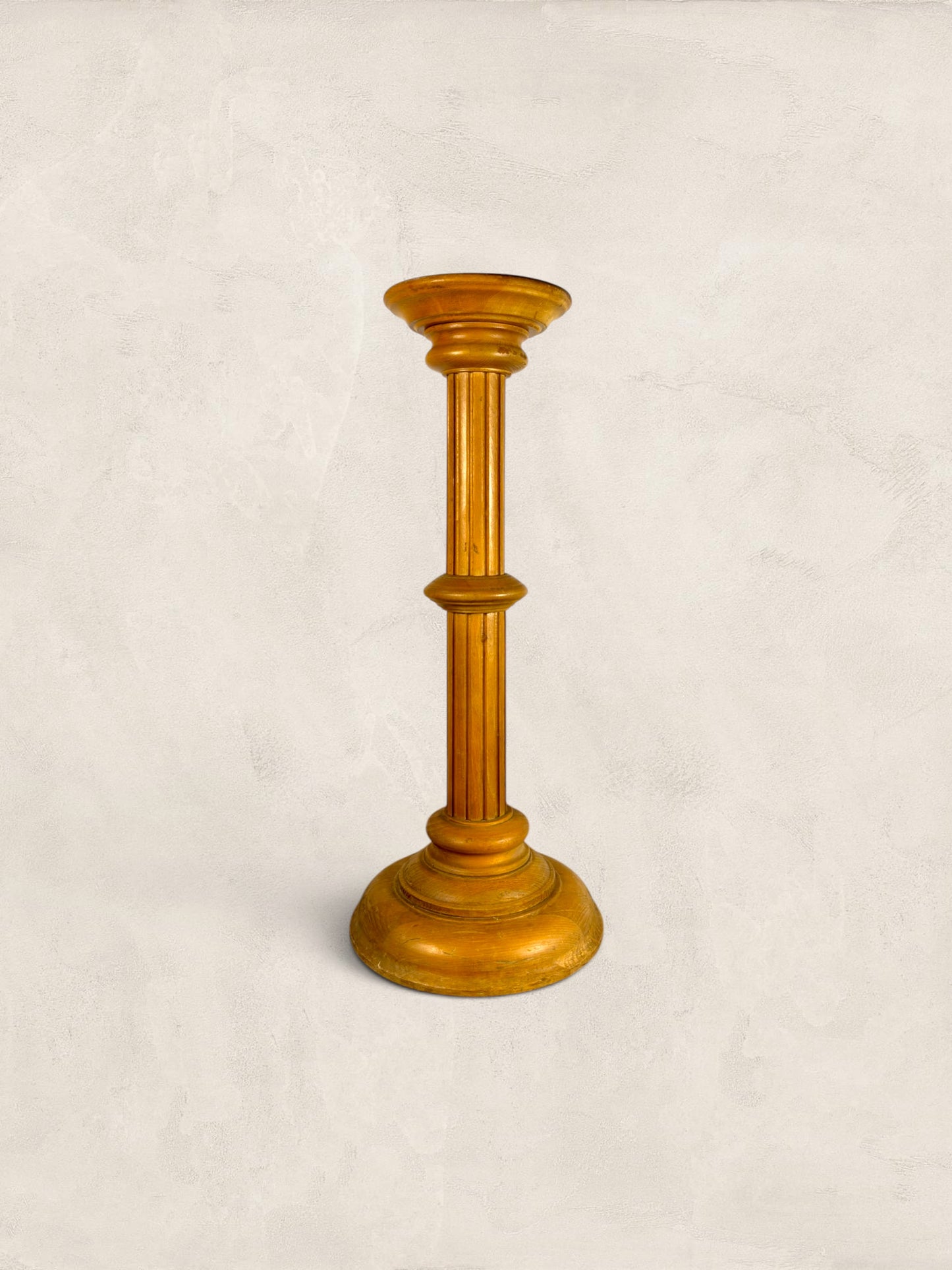 Vintage British Pine Torchère Plant Stand - circa 1970s