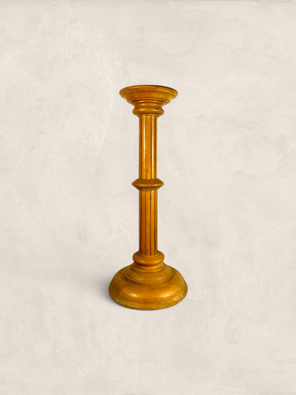 Vintage British Pine Torchère Plant Stand - circa 1970s