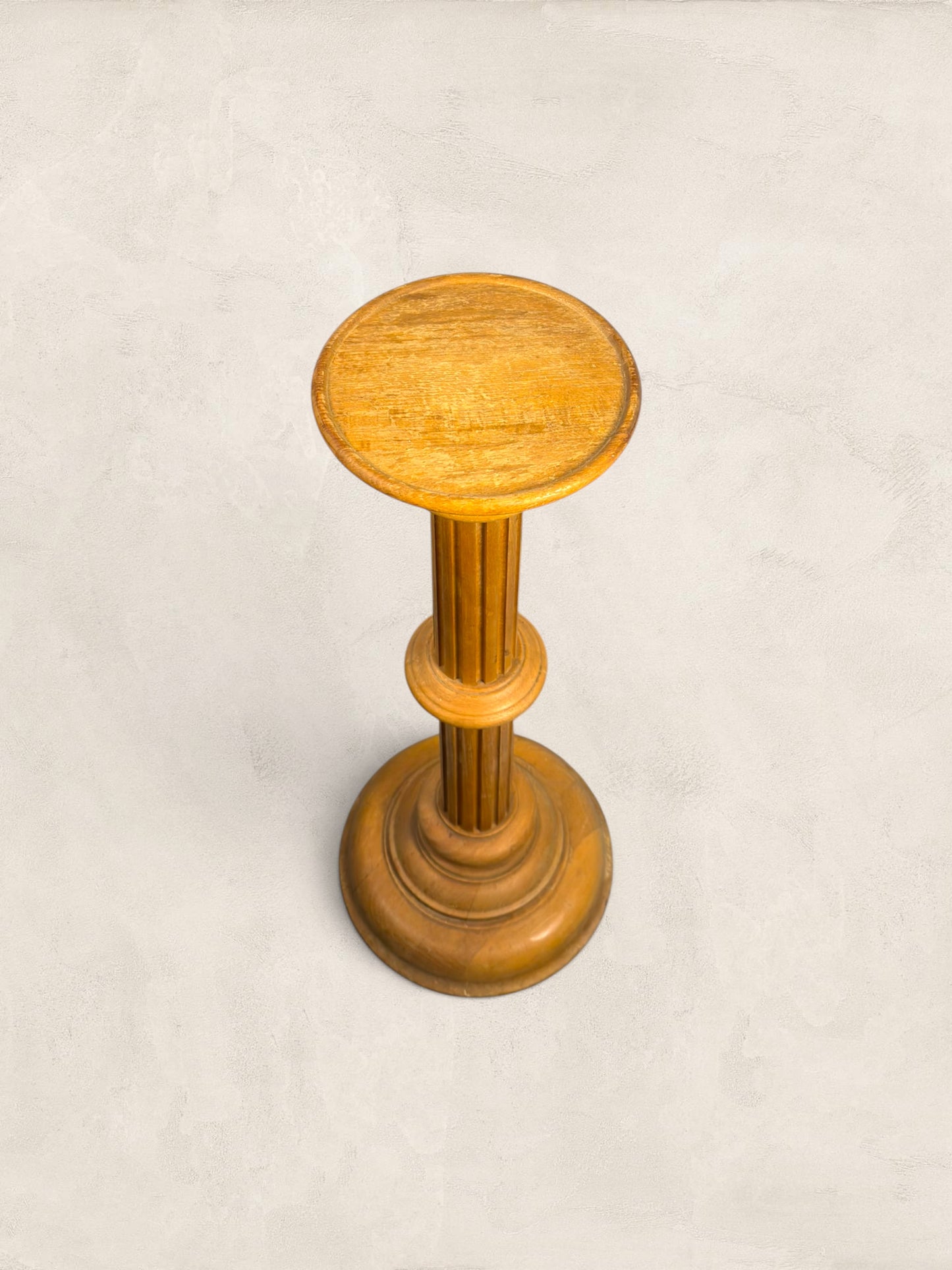 Vintage British Pine Torchère Plant Stand - circa 1970s