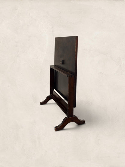 English Oak Metamorphic Tapestry Fireguard and Occasional Table