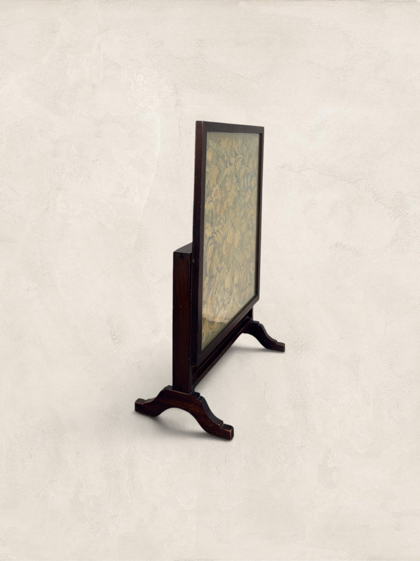 English Oak Metamorphic Tapestry Fireguard and Occasional Table