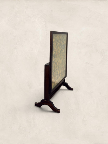 English Oak Metamorphic Tapestry Fireguard and Occasional Table
