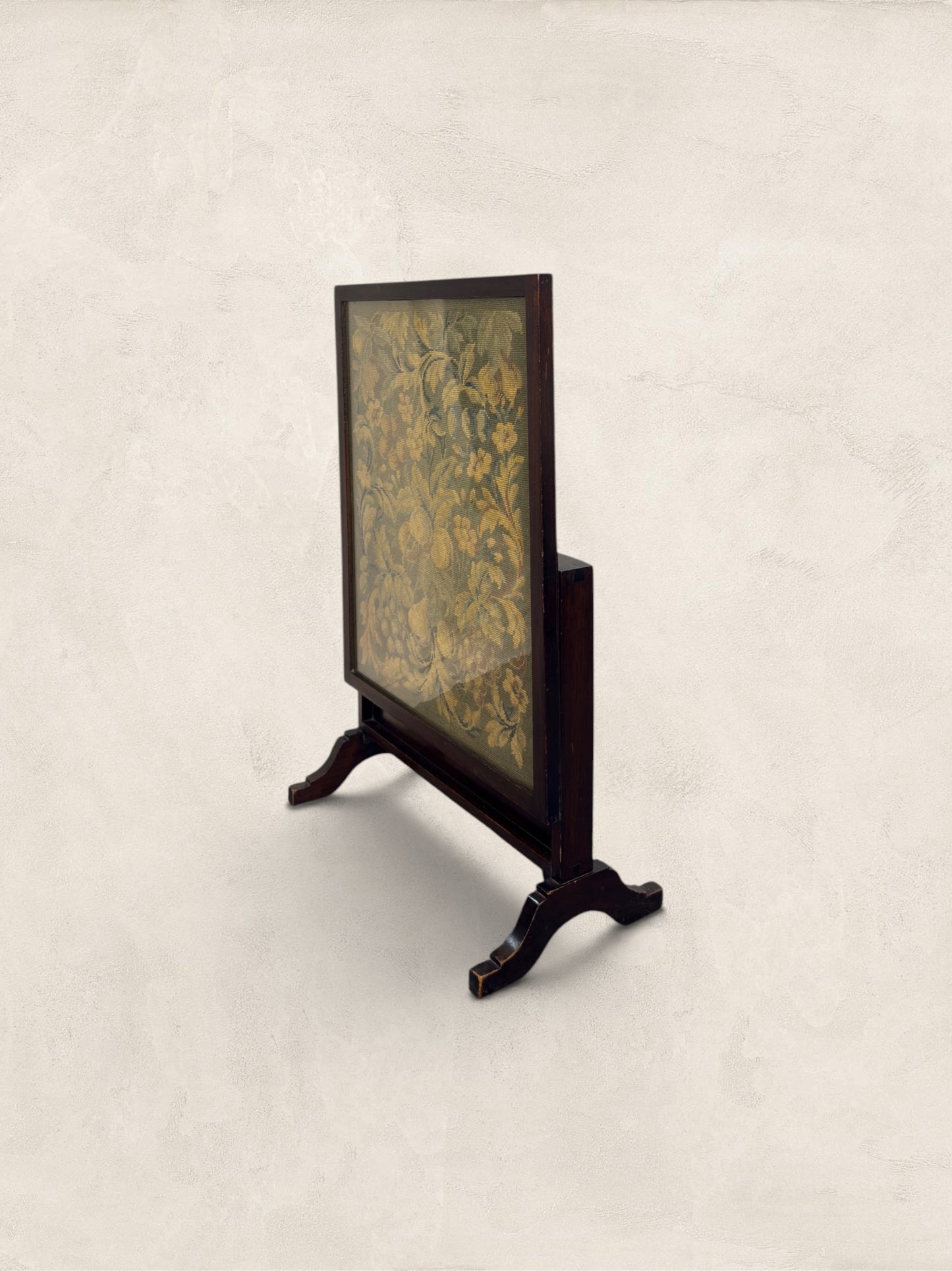 English Oak Metamorphic Tapestry Fireguard and Occasional Table