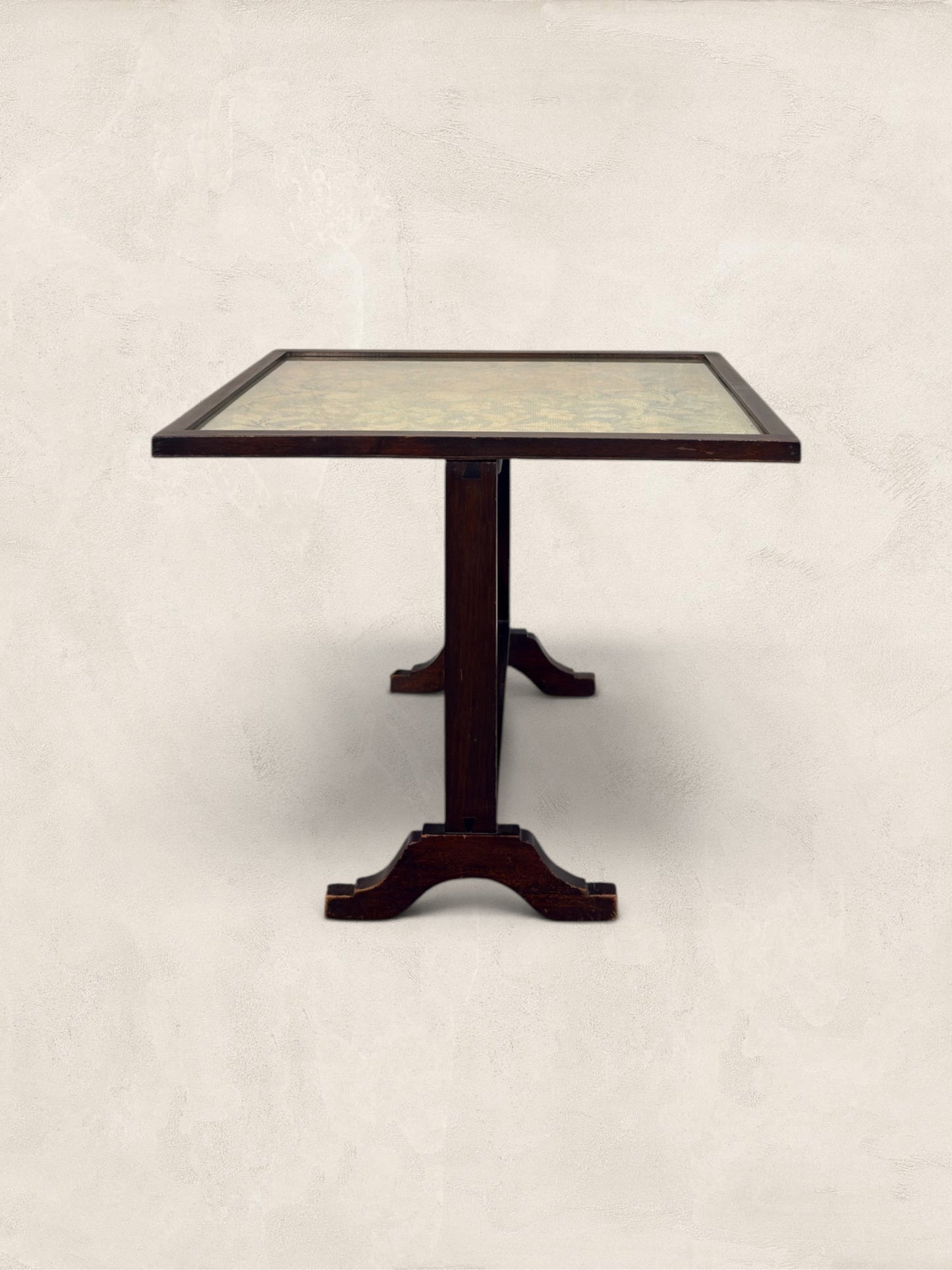English Oak Metamorphic Tapestry Fireguard and Occasional Table