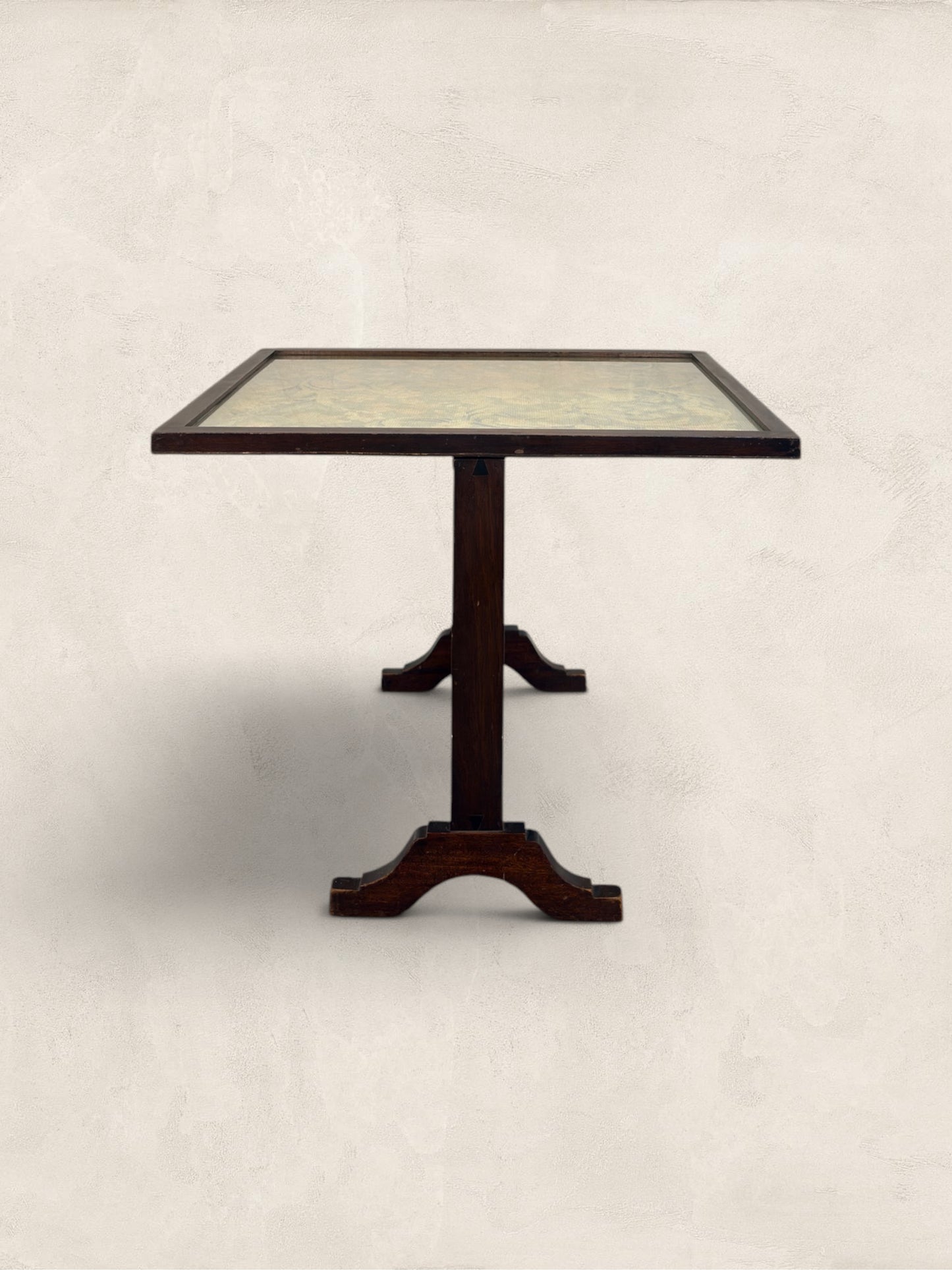 English Oak Metamorphic Tapestry Fireguard and Occasional Table