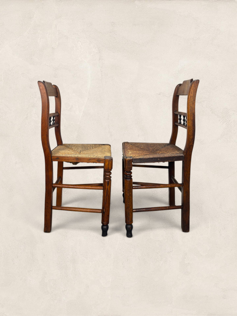 English Oak Pair of Occasional Chairs