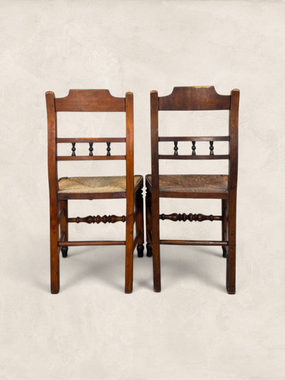 English Oak Pair of Occasional Chairs