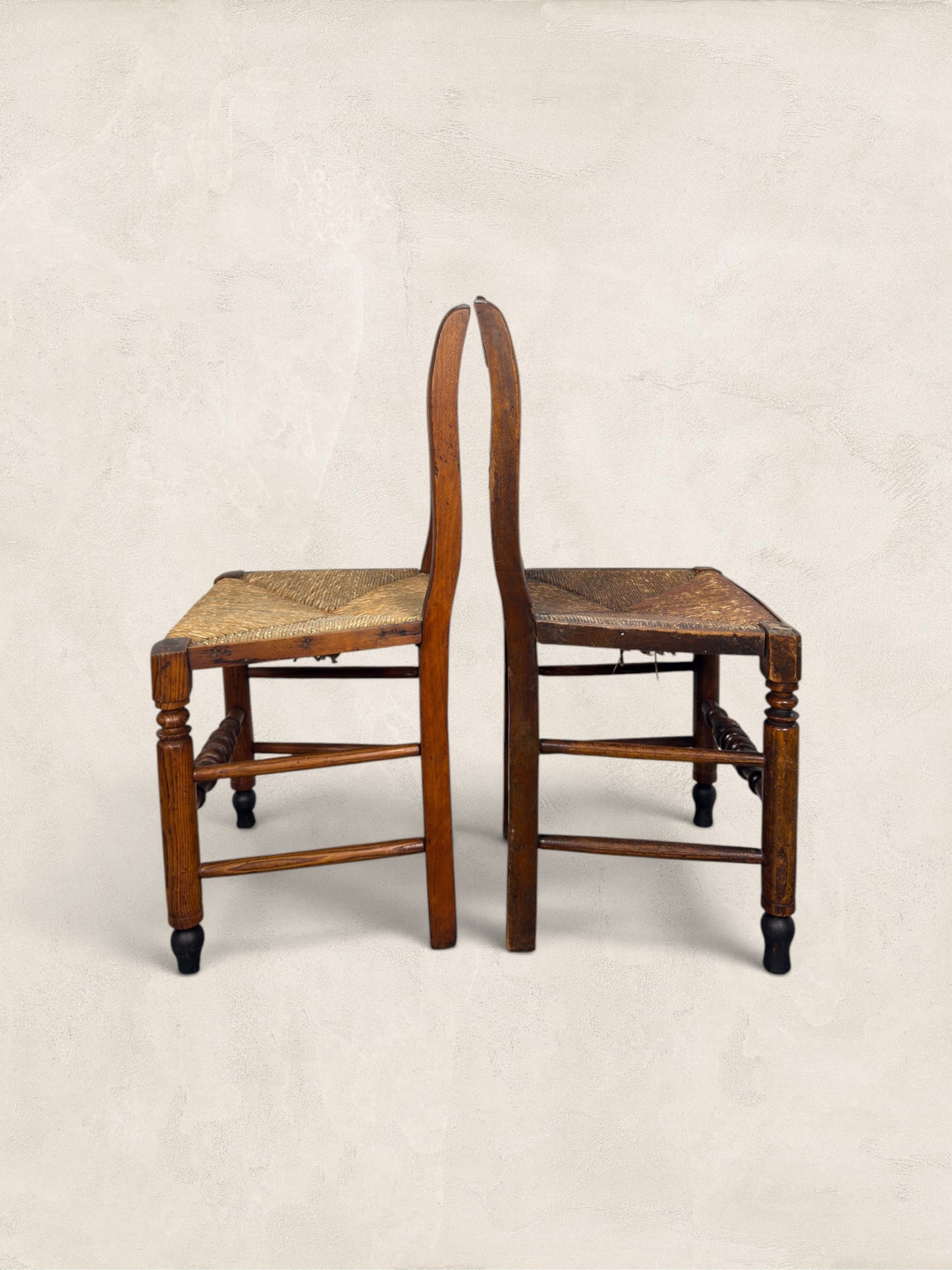 English Oak Pair of Occasional Chairs