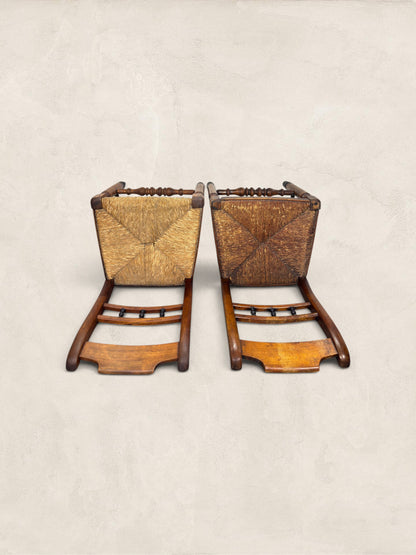 English Oak Pair of Occasional Chairs