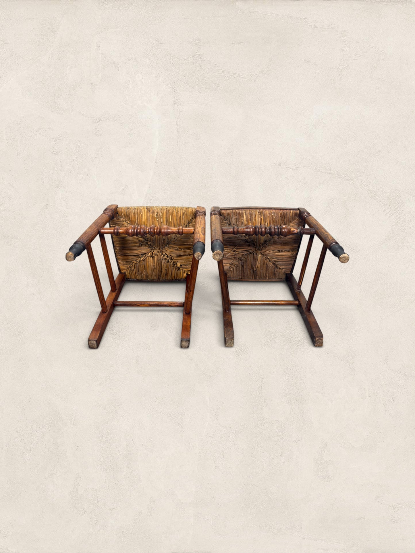 English Oak Pair of Occasional Chairs