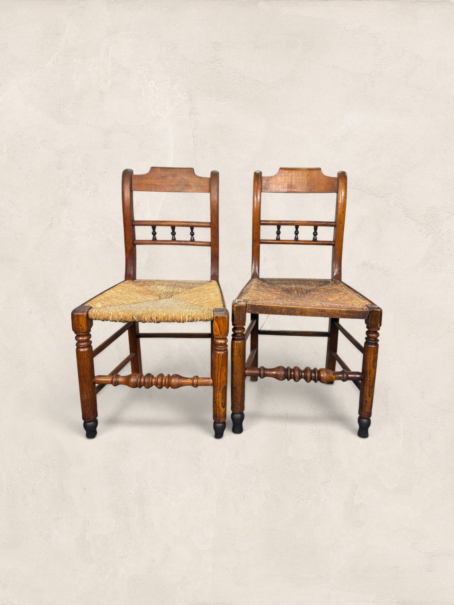 English Oak Pair of Occasional Chairs