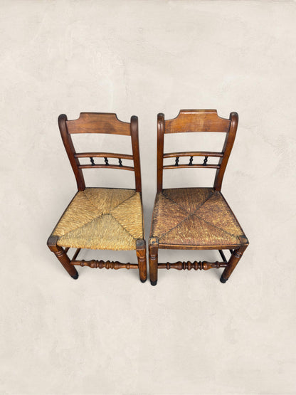 English Oak Pair of Occasional Chairs