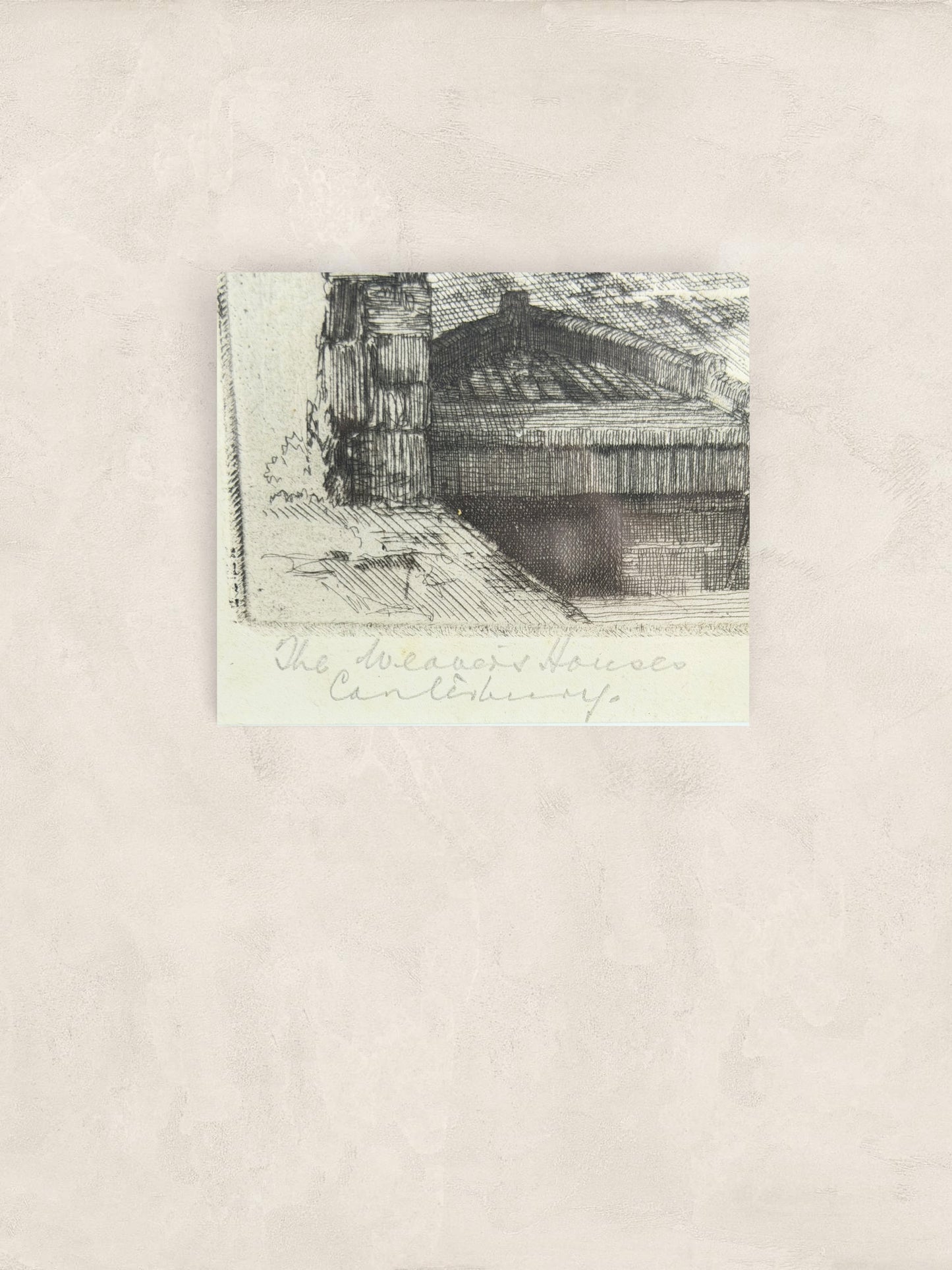 Signed Etching of The Old Weavers' Houses, Canterbury - John Lewis Stant