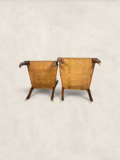 English Eastlake "His and Hers" Walnut Parlor Chairs