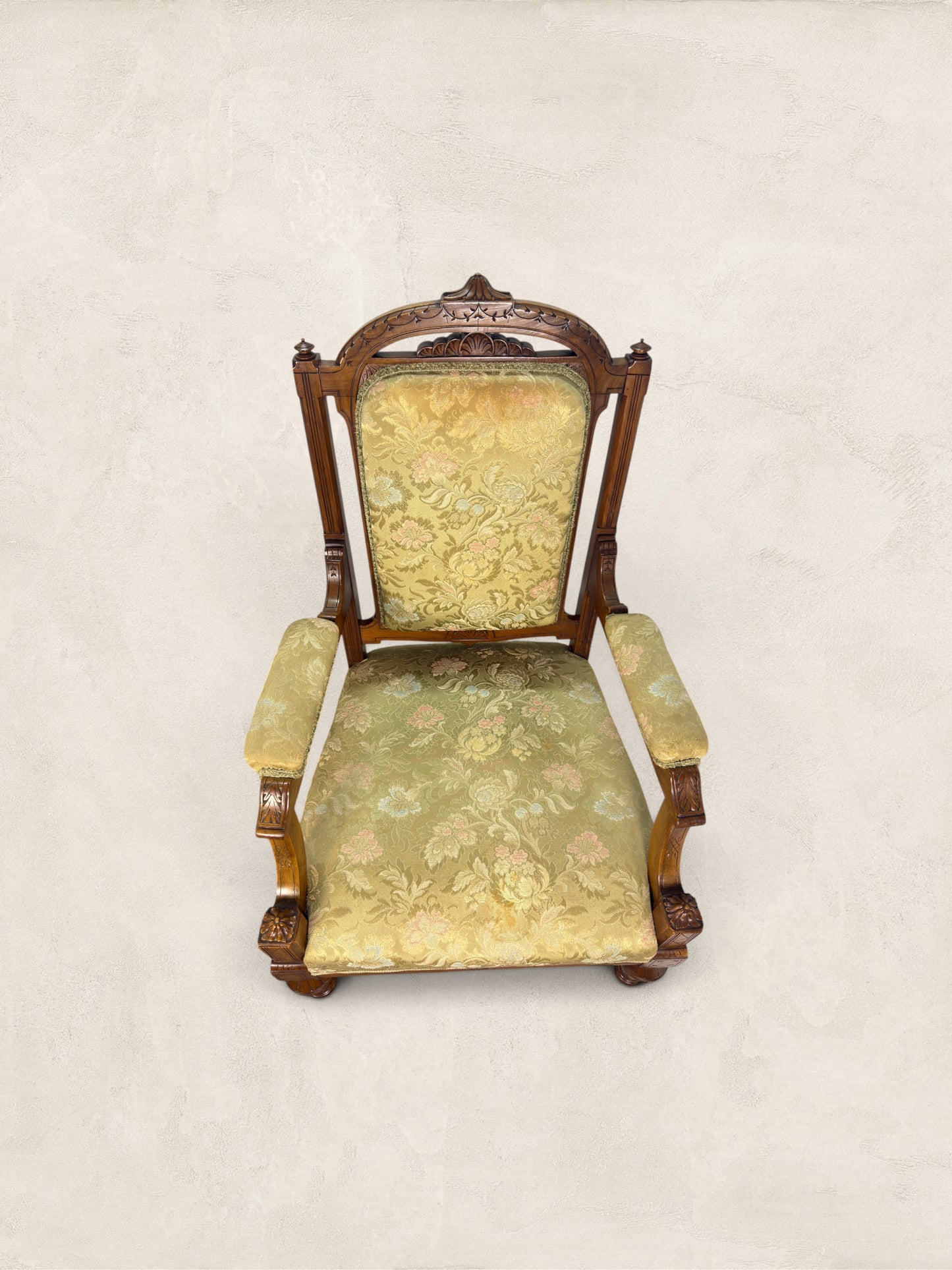 English Eastlake "His and Hers" Walnut Parlor Chairs