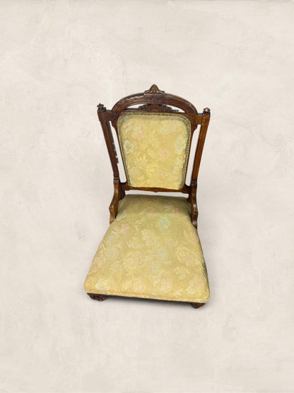 English Eastlake "His and Hers" Walnut Parlor Chairs