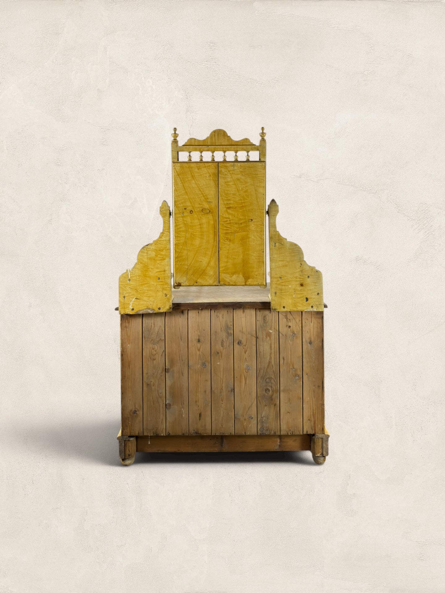 Victorian Scumble Painted Pine Dressing Chest with Mirror