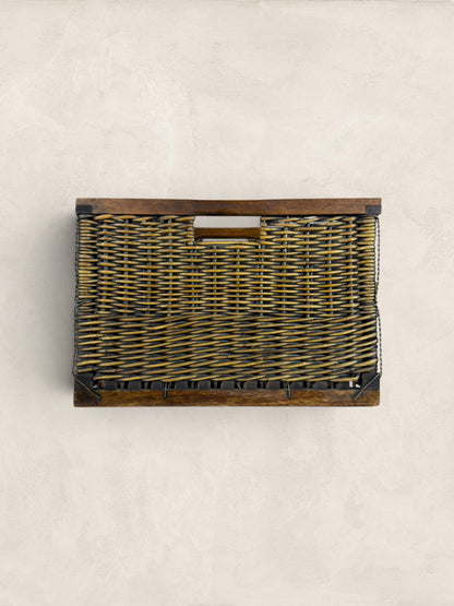 English Wicker Wine Crate