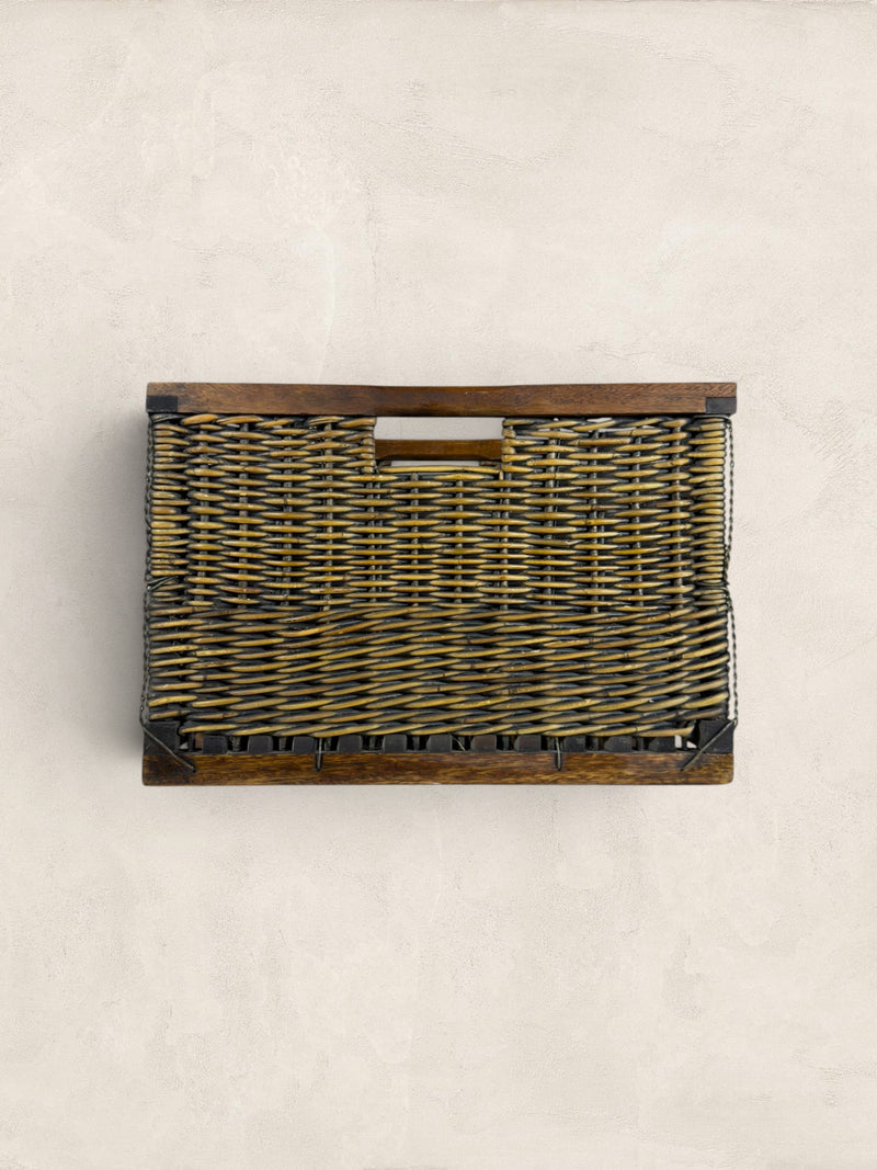 English Wicker Wine Crate