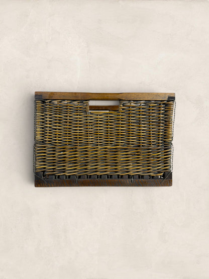 English Wicker Wine Crate