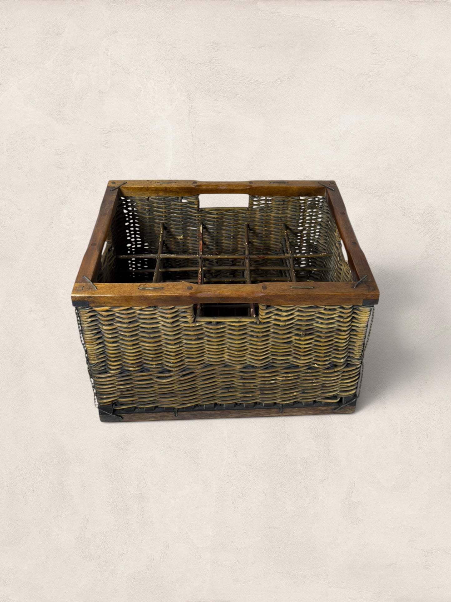 English Wicker Wine Crate