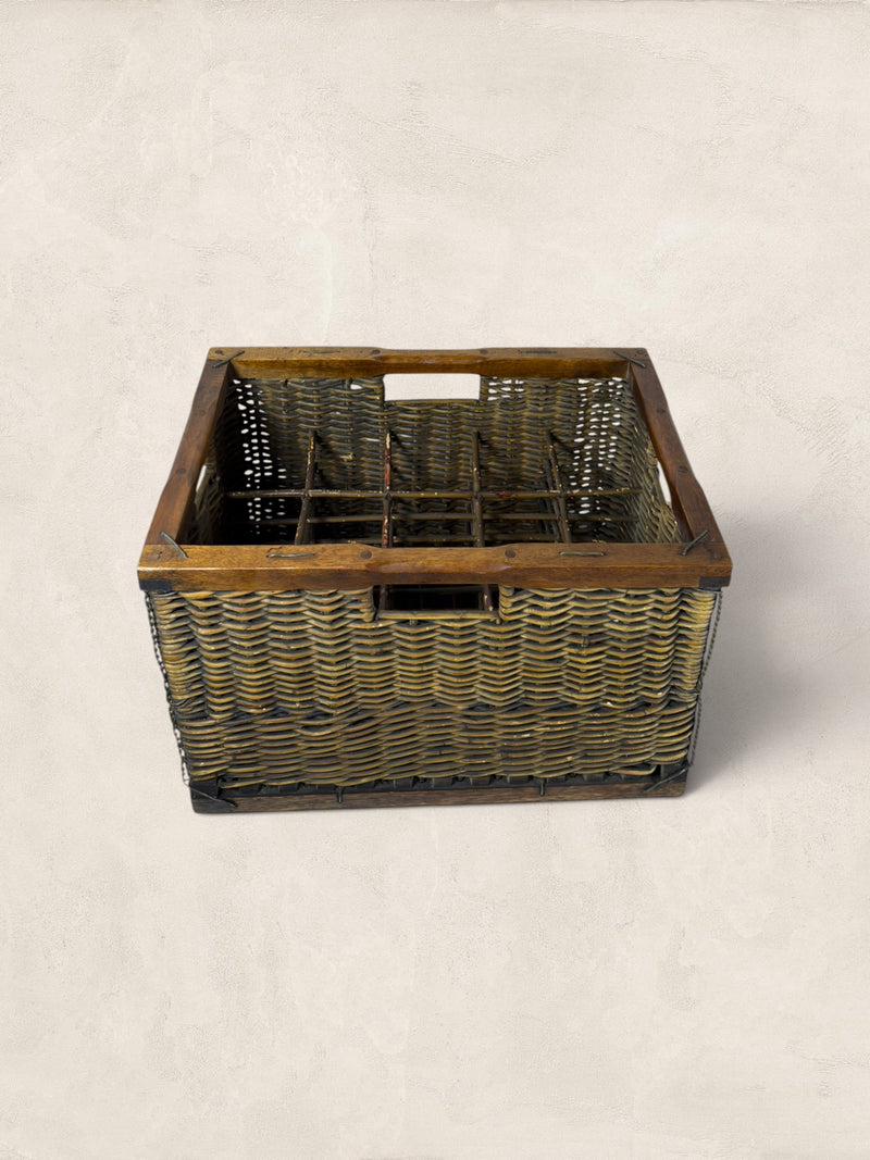 English Wicker Wine Crate
