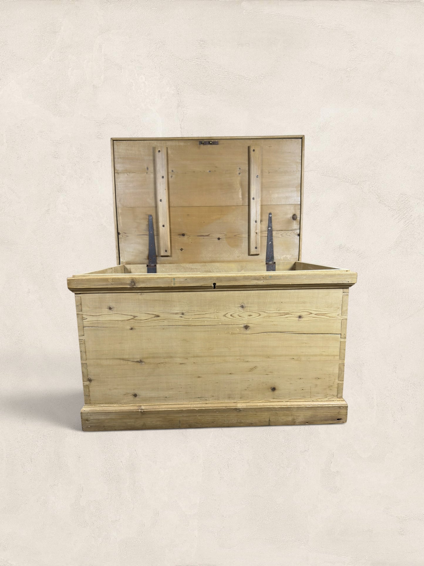 English Pine Blanket Chest with Original Handles