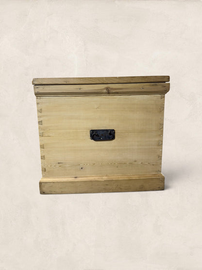 English Pine Blanket Chest with Original Handles