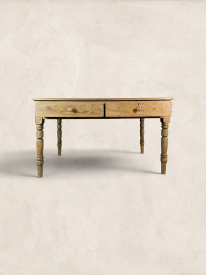 Antique English Pine Farmhouse Table