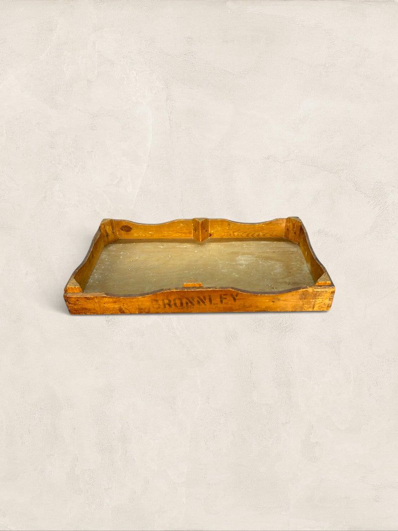 English Bronnley Branded Pine Decorative Tray