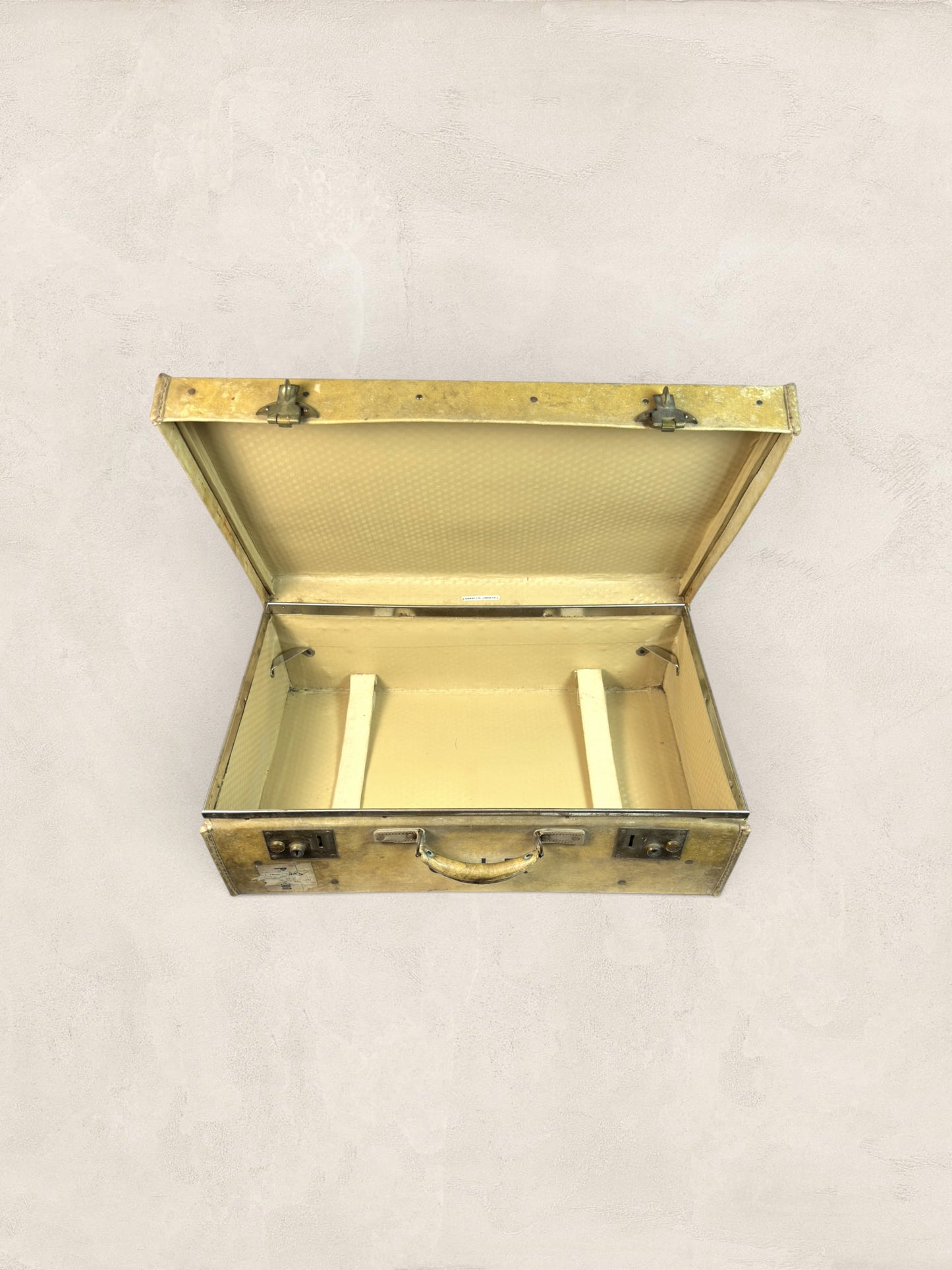 Harrods Monogrammed Vellum Suitcase, circa 1920s
