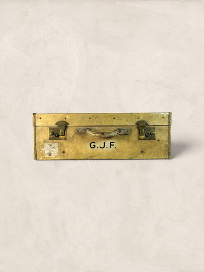 Harrods Monogrammed Vellum Suitcase, circa 1920s