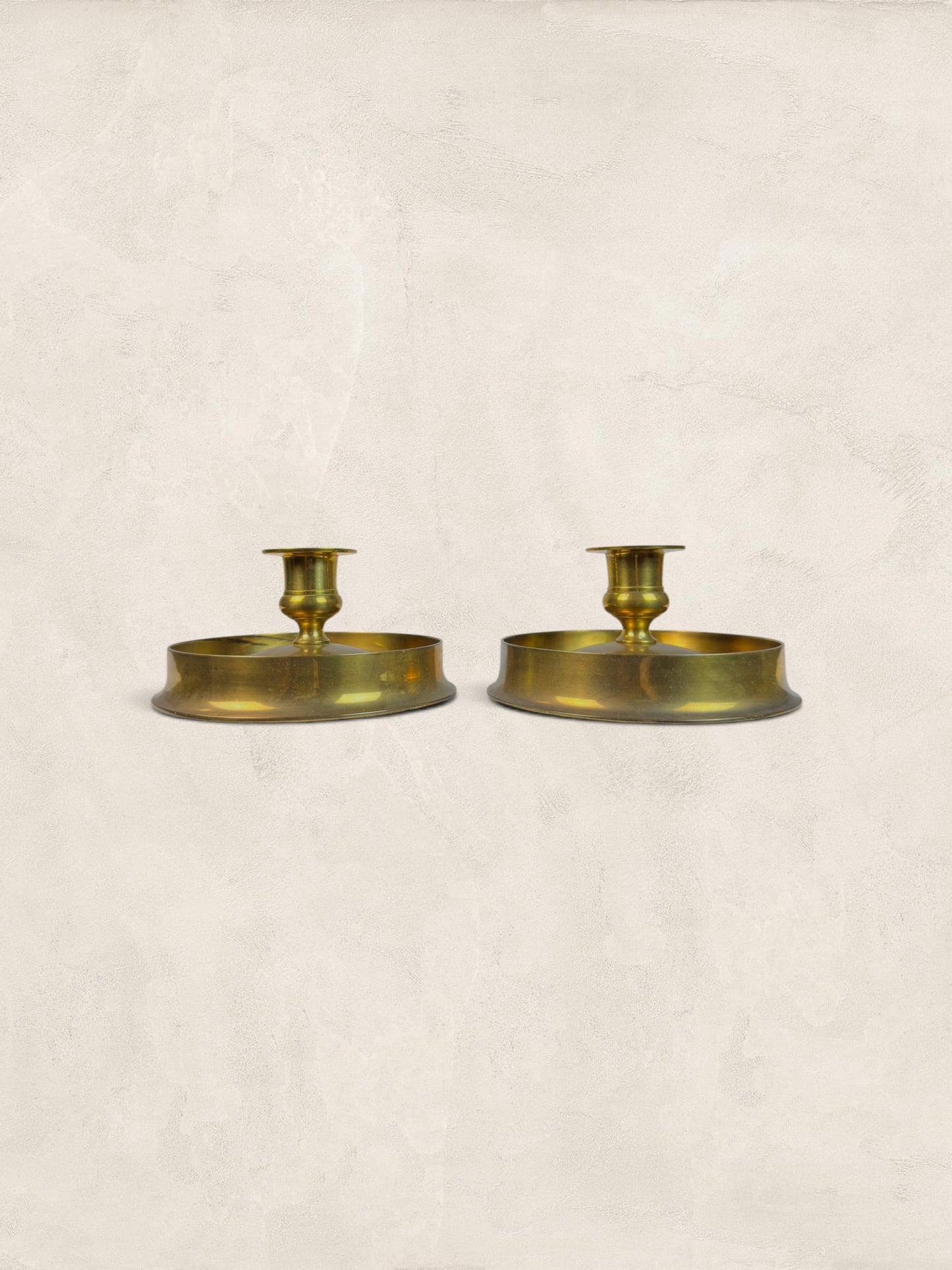 Pair of Brass Traveling Candlesticks - Brighton Buns