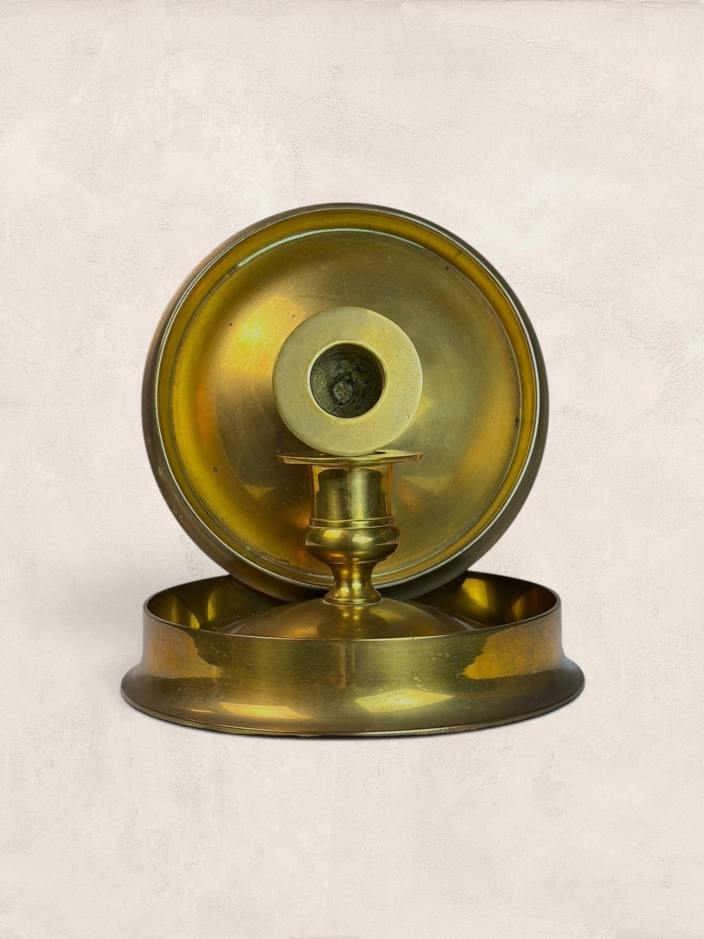 Pair of Brass Traveling Candlesticks - Brighton Buns