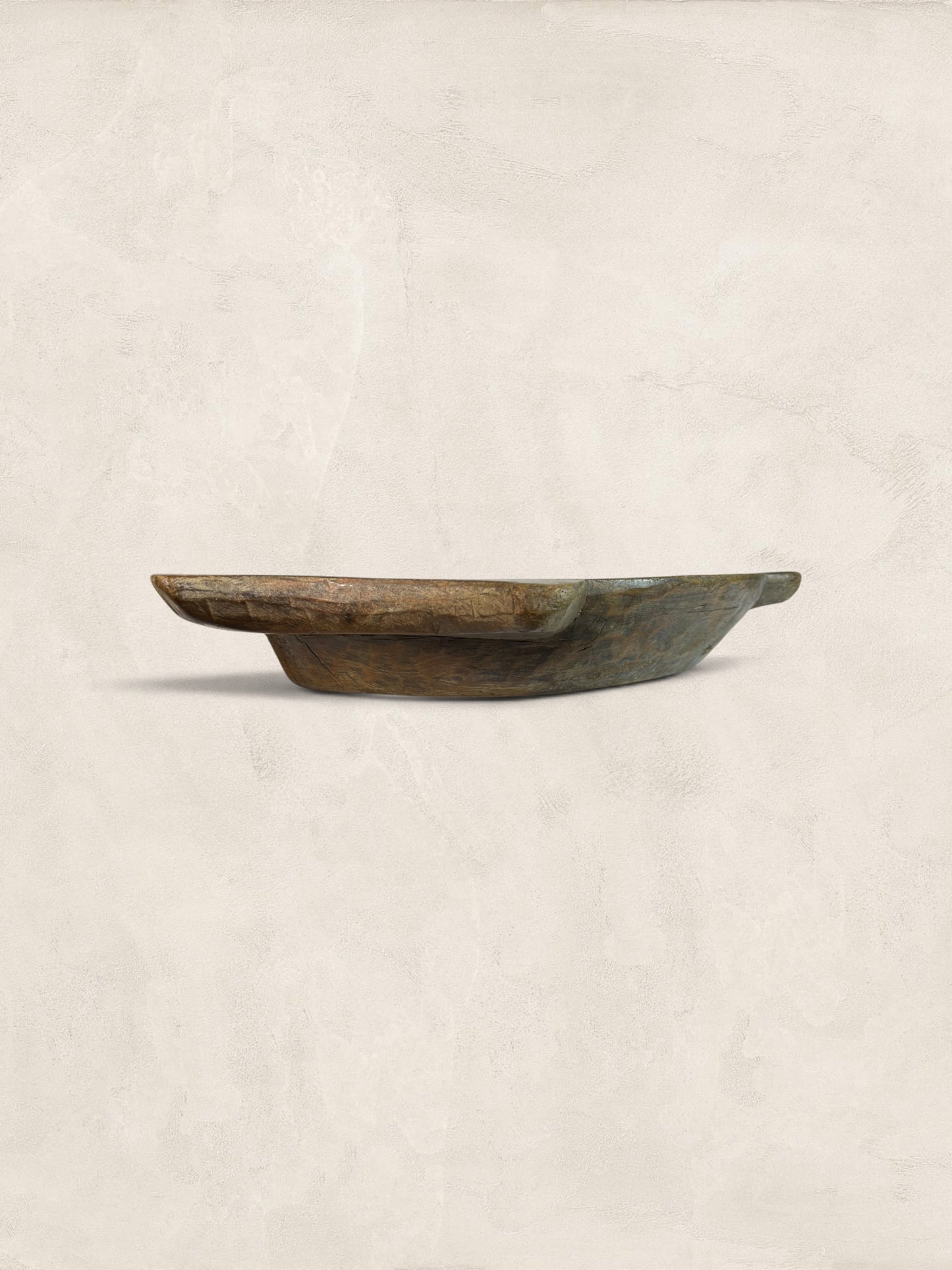 Antique Hand-Hewn Oak Dough Bowl Trencher