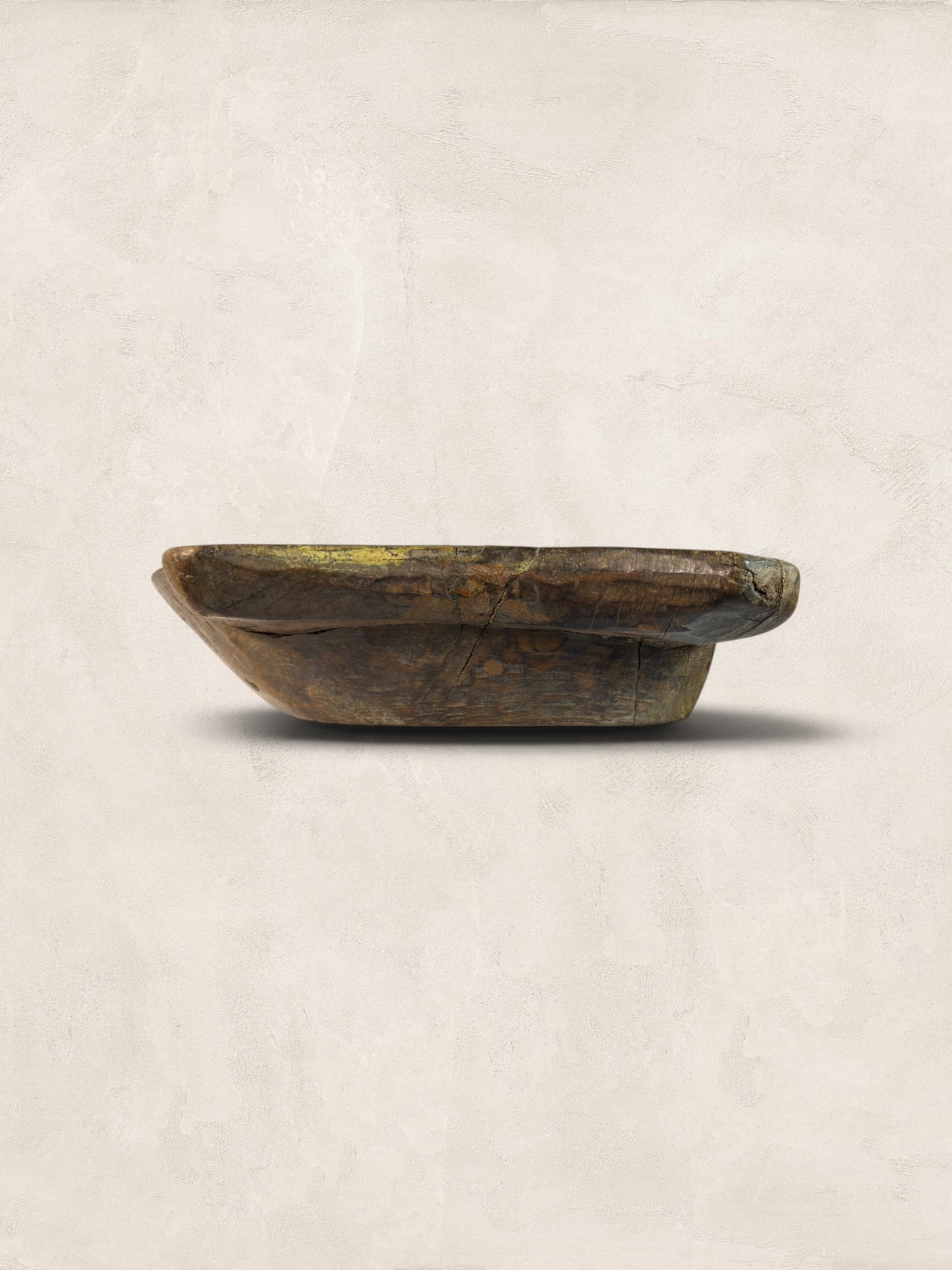 Antique Hand-Hewn Oak Dough Bowl Trencher