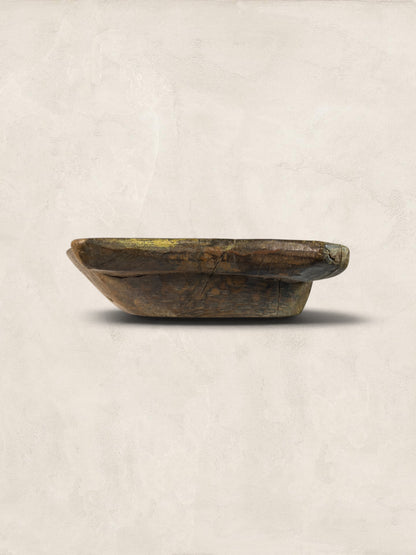 Antique Hand-Hewn Oak Dough Bowl Trencher