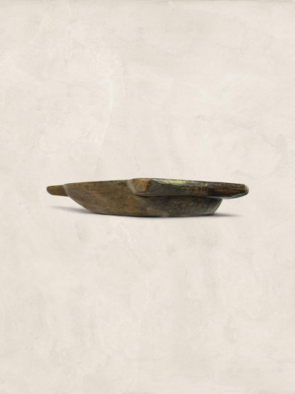 Antique Hand-Hewn Oak Dough Bowl Trencher