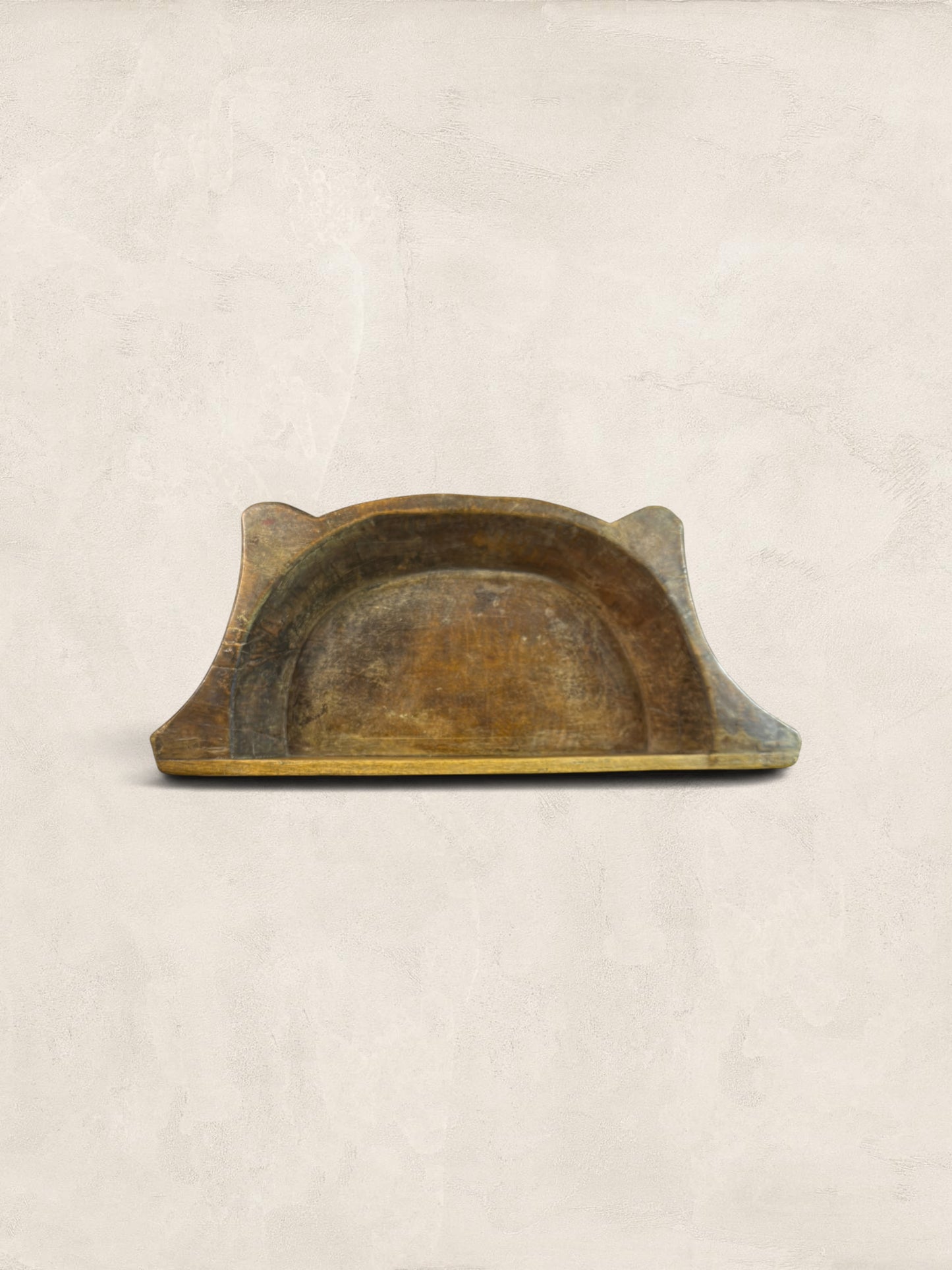 Antique Hand-Hewn Oak Dough Bowl Trencher
