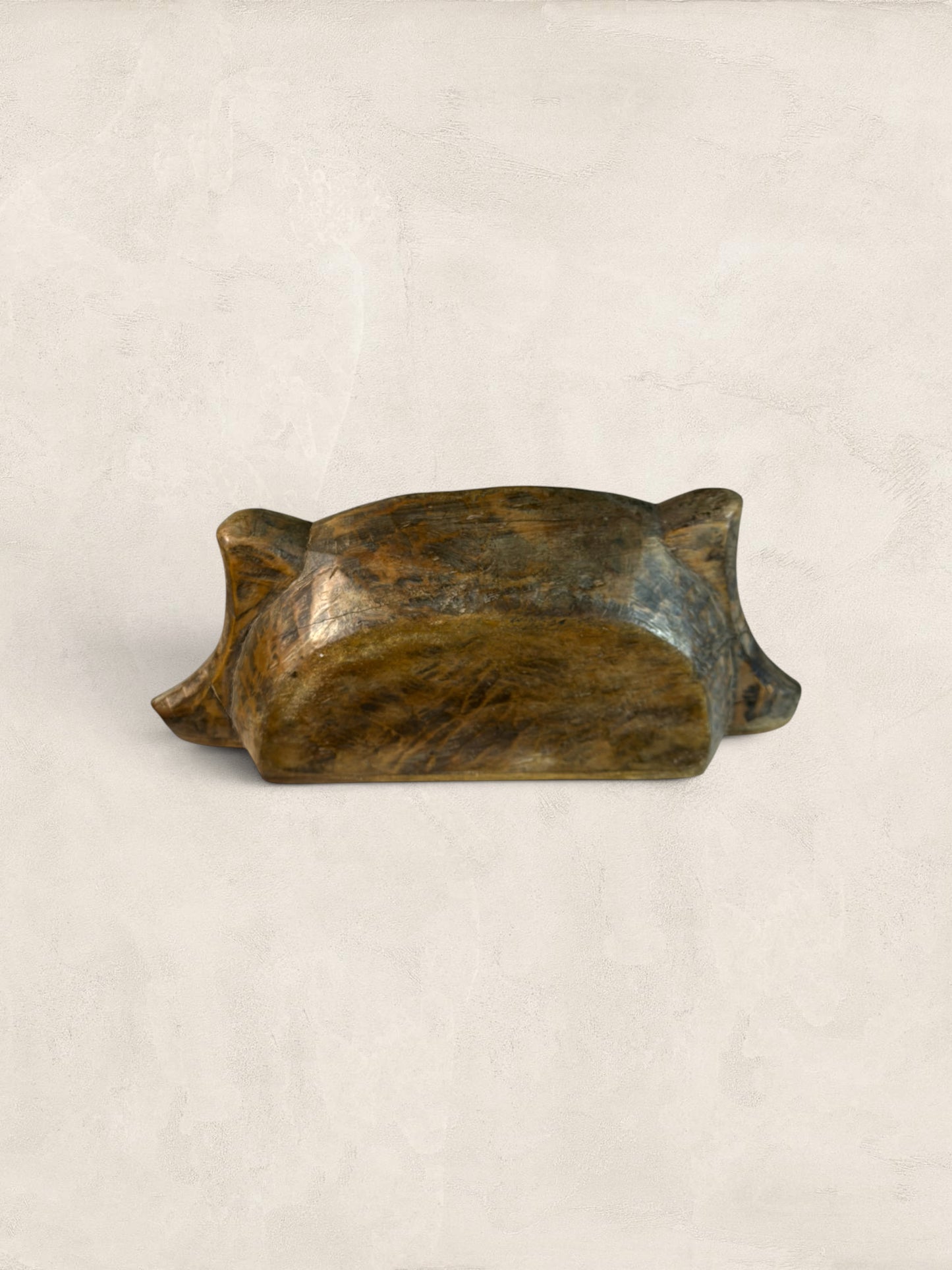 Antique Hand-Hewn Oak Dough Bowl Trencher