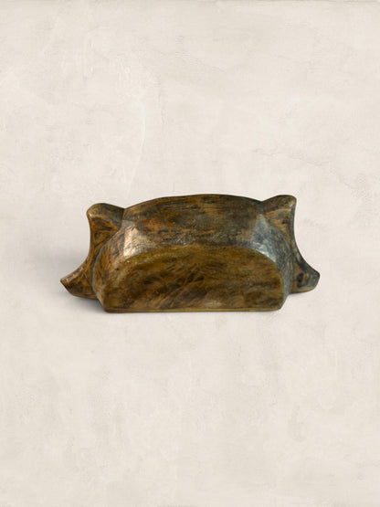 Antique Hand-Hewn Oak Dough Bowl Trencher