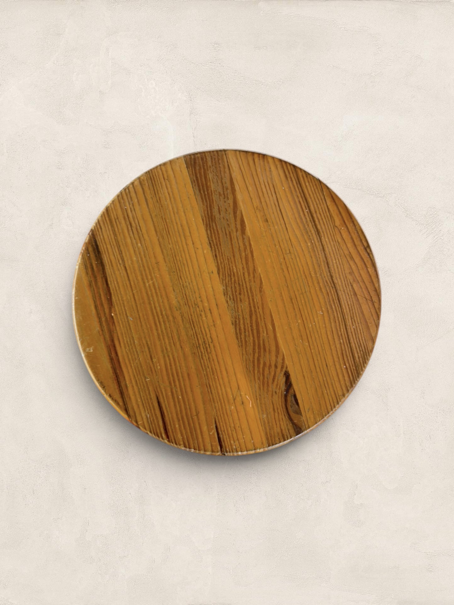 Vintage British Turned Leg Wooden Round Stool