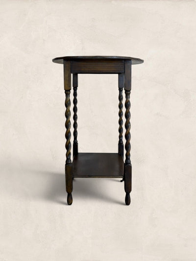 English Oak Barley Twist Occasional Side Table