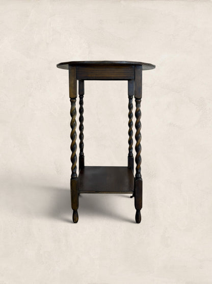 Oak Barley Twist Occasional Side Table