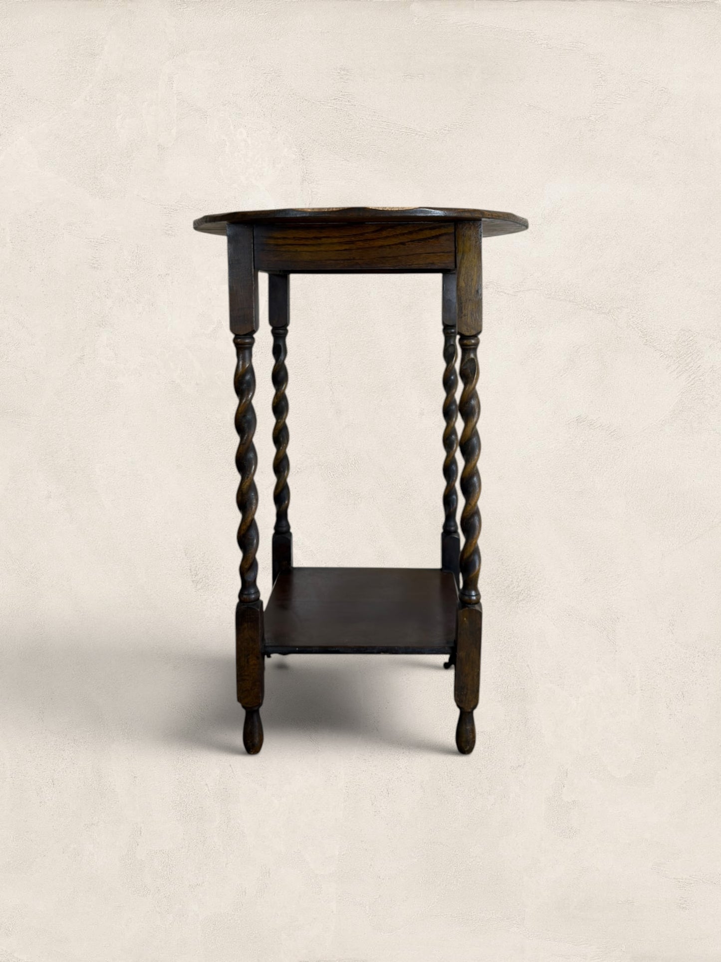 Oak Barley Twist Occasional Side Table