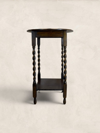 Oak Barley Twist Occasional Side Table