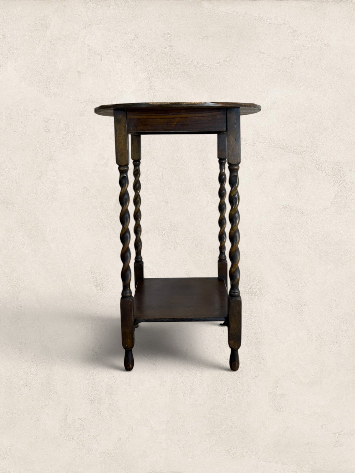 Oak Barley Twist Occasional Side Table